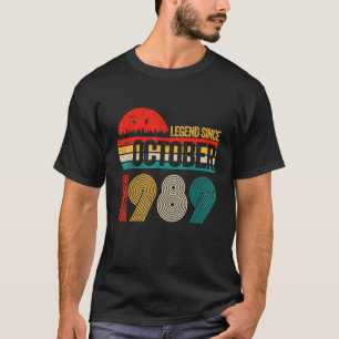 Camiseta Leyenda de 33 años desde octubre de 1989 33er naci