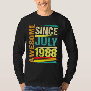 Camiseta Leyenda de 34 años desde julio de 1988 34º cumplea