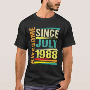Camiseta Leyenda de 34 años desde julio de 1988 34º cumplea