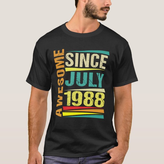 Camiseta Leyenda de 34 años desde julio de 1988 34º cumplea (Anverso)