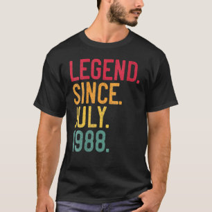Camiseta Leyenda de 34 años desde julio de 1988 34º cumplea