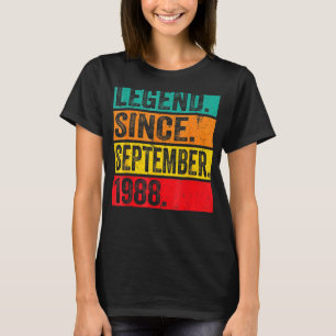 Camiseta Leyenda de 34 años desde septiembre de 1988 34th B