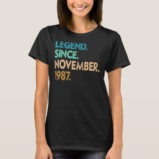 Camiseta Leyenda de 35 años desde noviembre de 1987 35º nac