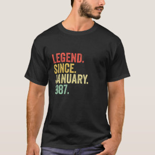Camiseta Leyenda de 36 años desde enero de 1987 36º nacimie