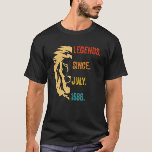 Camiseta Leyenda de 36 años desde julio de 1986 36 cumpleañ
