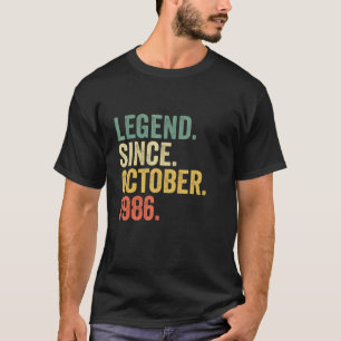 Camiseta Leyenda de 36 años desde octubre de 1986 36º nacim