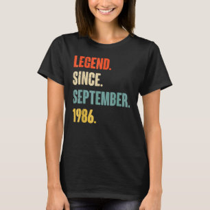 Camiseta Leyenda de 36 años desde septiembre de 1986 36th B