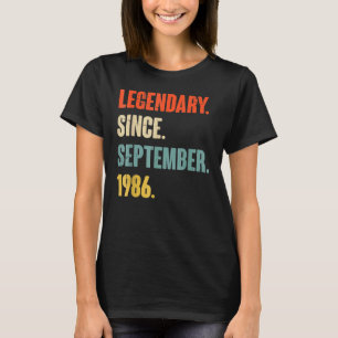 Camiseta Leyenda de 36 años desde septiembre de 1986 36th B