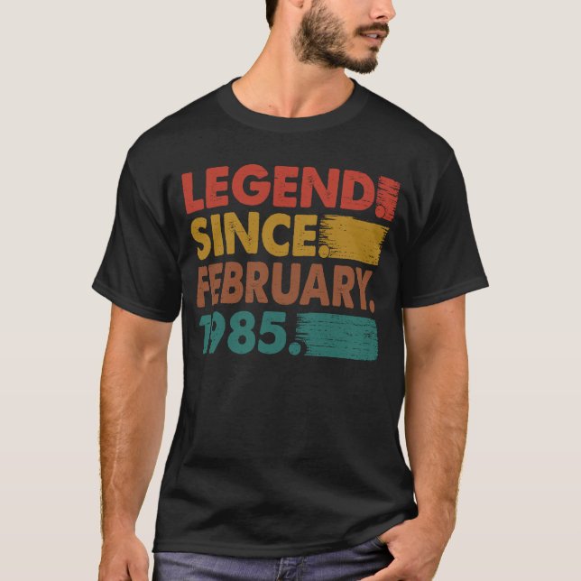 Camiseta Leyenda de 38 años desde febrero de 1985 38º nacim (Anverso)
