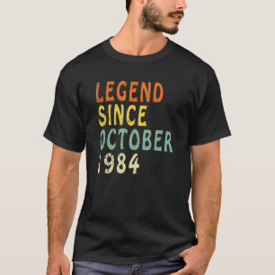 Camiseta Leyenda de 38 años desde octubre de 1984 38º nacim