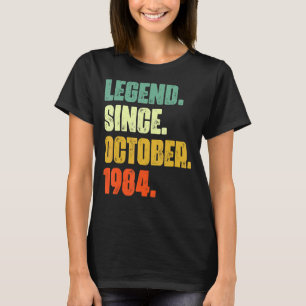 Camiseta Leyenda de 38 años desde octubre de 1984 38º nacim