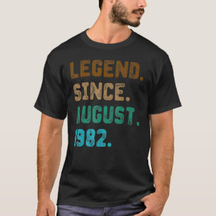 Camiseta Leyenda de 40 años desde agosto de 1982 40º nacimi
