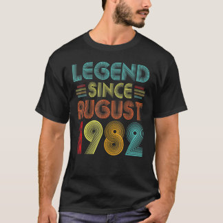 Camiseta Leyenda de 40 años desde agosto de 1982 40º nacimi