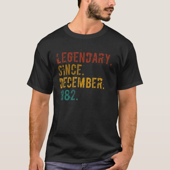 Camiseta Leyenda de 40 años desde diciembre de 1982 40º nac (Anverso)