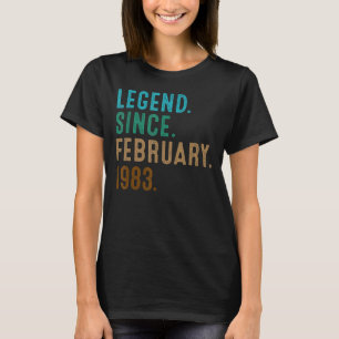 Camiseta Leyenda de 40 años desde febrero de 1983 40º nacim