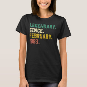Camiseta Leyenda de 40 años desde febrero de 1983 40º nacim