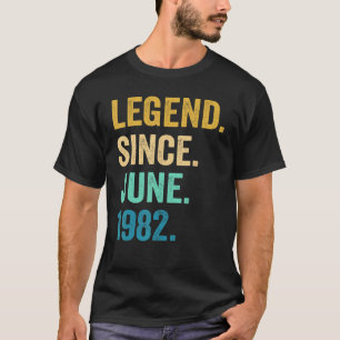Camiseta Leyenda de 40 años desde junio de 1982 40 cumpleañ