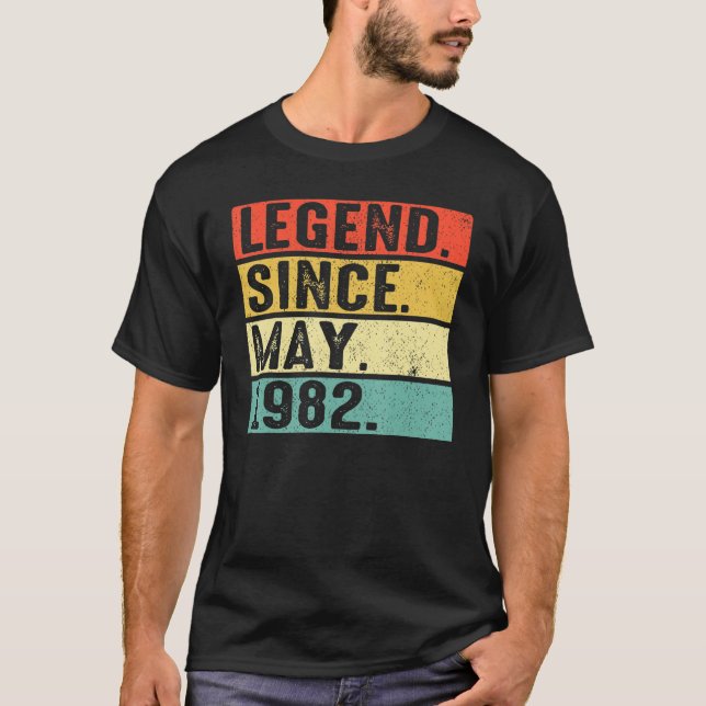 Camiseta Leyenda de 40 años desde mayo de 1982 40º cumpleañ (Anverso)