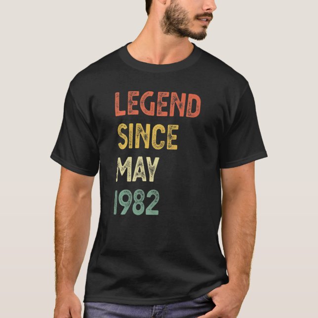 Camiseta Leyenda de 40 años desde mayo de 1982 40º cumpleañ (Anverso)