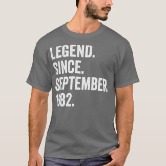 Camiseta Leyenda de 40 años desde septiembre de 1982 40º na