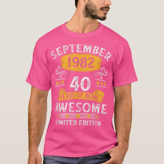 Camiseta Leyenda de 40 años desde septiembre de 1982 40º na