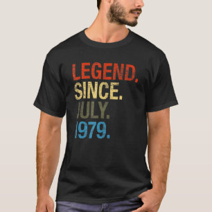 Camiseta Leyenda de 43 años desde julio de 1979 43º cumplea
