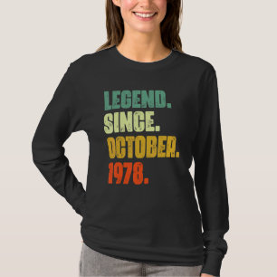 Camiseta Leyenda de 44 años desde octubre de 1978 44º nacim
