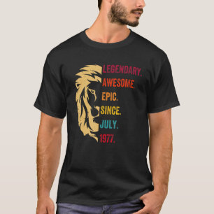Camiseta Leyenda de 45 años desde julio de 1977 45º cumplea