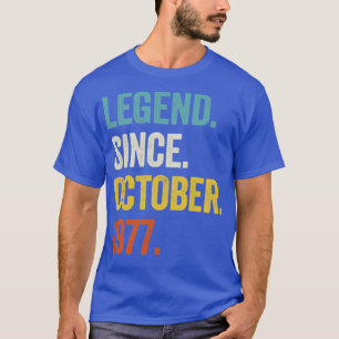 Camiseta Leyenda de 45 años desde octubre de 1977 45º nacim