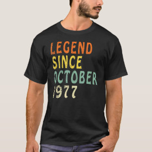 Camiseta Leyenda de 45 años desde octubre de 1977 45º nacim