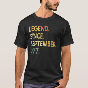Camiseta Leyenda de 45 años desde septiembre de 1977 45º na