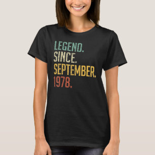 Camiseta Leyenda de 45 años desde septiembre de 1978 45th B