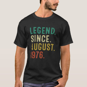 Camiseta Leyenda de 46 años desde agosto de 1976 46º nacimi