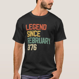 Camiseta Leyenda de 46 años desde febrero de 1976 46º nacim