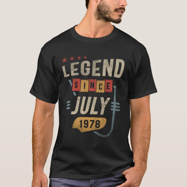Camiseta Leyenda de 46 años desde julio de 1978 46º cumplea (Anverso)