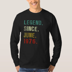 Camiseta Leyenda de 46 años desde junio de 1976 46º cumplea