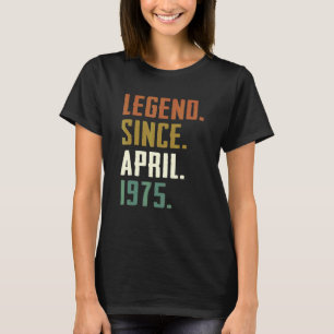 Camiseta Leyenda de 47 años desde abril de 1975 47º cumplea