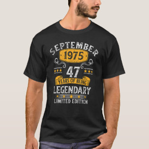 Camiseta Leyenda de 47 años desde septiembre de 1975 47º na