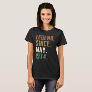 Camiseta Leyenda de 48 años desde mayo de 1974 48º cumpleañ