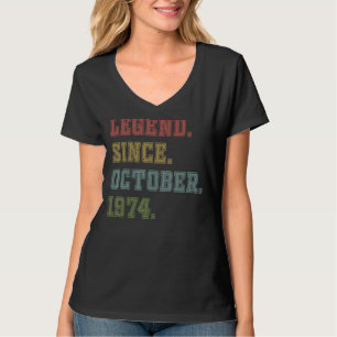 Camiseta Leyenda de 48 años desde octubre de 1974 48º nacim