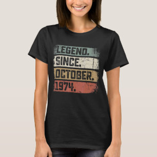 Camiseta Leyenda de 48 años desde octubre de 1974 48º nacim
