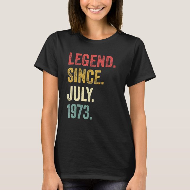 Camiseta Leyenda de 49 años desde julio de 1973 (Anverso)