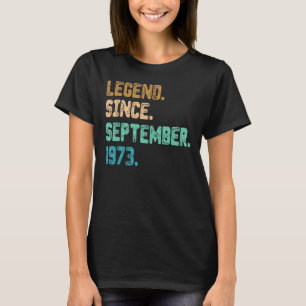 Camiseta Leyenda de 49 años desde septiembre de 1973 49º na