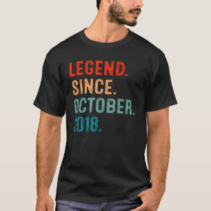 Camiseta Leyenda de 4 años desde octubre de 2018 Cuarto cum