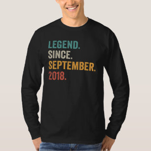 Camiseta Leyenda de 4 años desde septiembre de 2018 4to cum