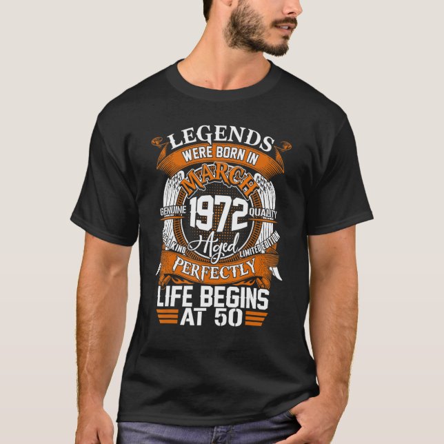 Camiseta Leyenda de 50 años de edad para hombres desde marz (Anverso)