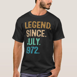 Camiseta Leyenda de 50 años desde julio de 1972 50º cumplea