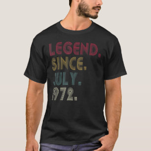 Camiseta Leyenda de 50 años desde julio de 1972 50º cumplea