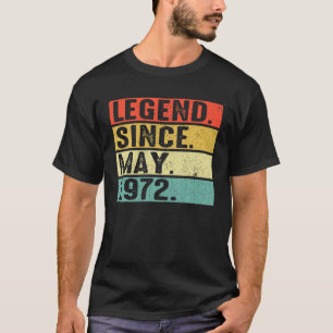Camiseta Leyenda De 50 Años Desde Mayo De 1972 50º Cumpleañ