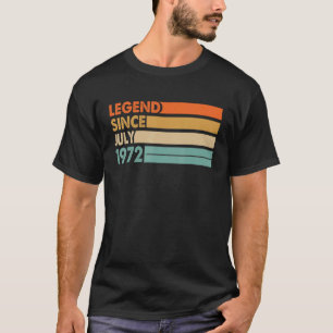 Camiseta Leyenda de 51 años desde julio de 1972 51º cumplea